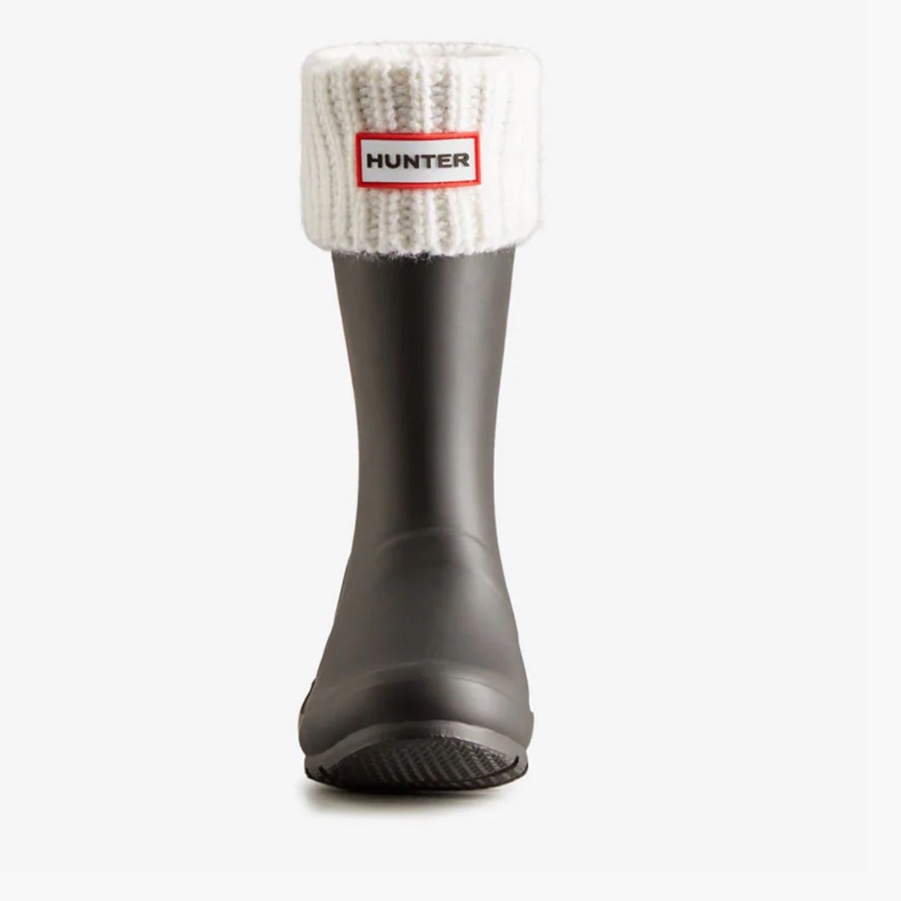 Hunter Kids Half Cardigan Boot Socks.  White.  Size Small.
